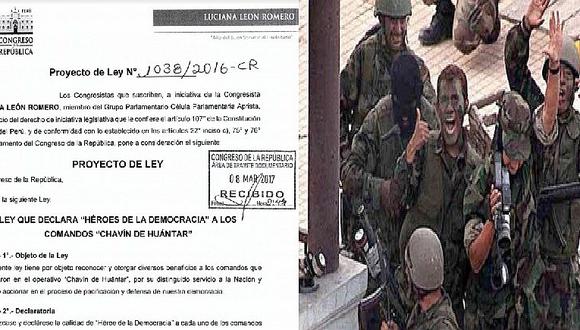​Proyecto que declara “héroes de la democracia” a Comandos Chavín de Huántar será debatido mañana
