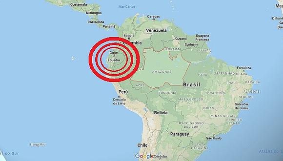 ​Ecuador: se registra cuatro sismos de magnitudes 7.5, 6.0, 3.6 y 5.9