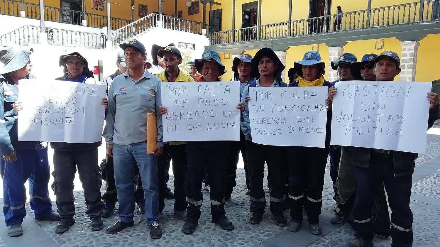 Obreros de rastrillaje impagos desde agosto