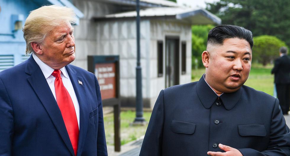 Imagen de archivo. Donald Trump y Kim Jong-un en su histórico encuentro del 30 de junio del 2019. (Foto: Brendan Smialowski / AFP).