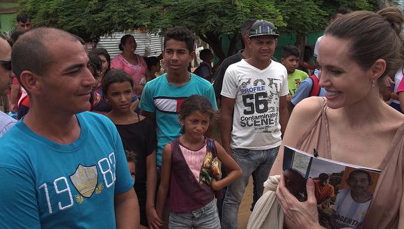 Angelina Jolie defendió a niños de migrantes venezolanos que viven en Colombia 