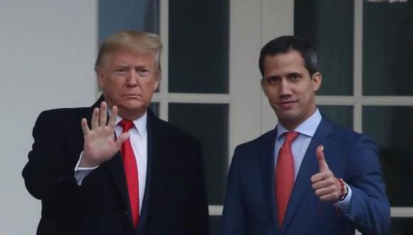 Donald Trump recibió a Juan Guaidó en febrero de este año en la Casa Blanca. (AFP).