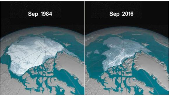 ¡Terrible! Así se va derritiendo el Océano Ártico desde 1984 (VIDEO) 