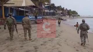 Máncora: Militares retiran a bañistas tras cierre de playas