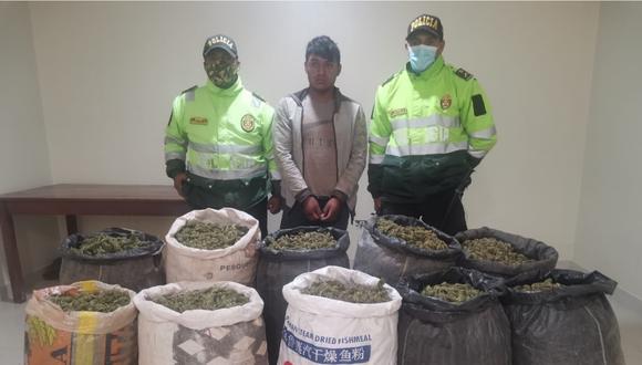 Droga iba a ser enviada a la ciudad de Lima. En lo que va del año se decomisaron 300 kilos de este alucinógeno. (Foto: PNP)