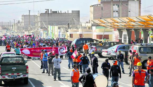 Jornada de protesta minera en Marcona