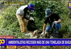Ambientalistas recolectan toneladas de basura en Pasco, Áncash y Lima