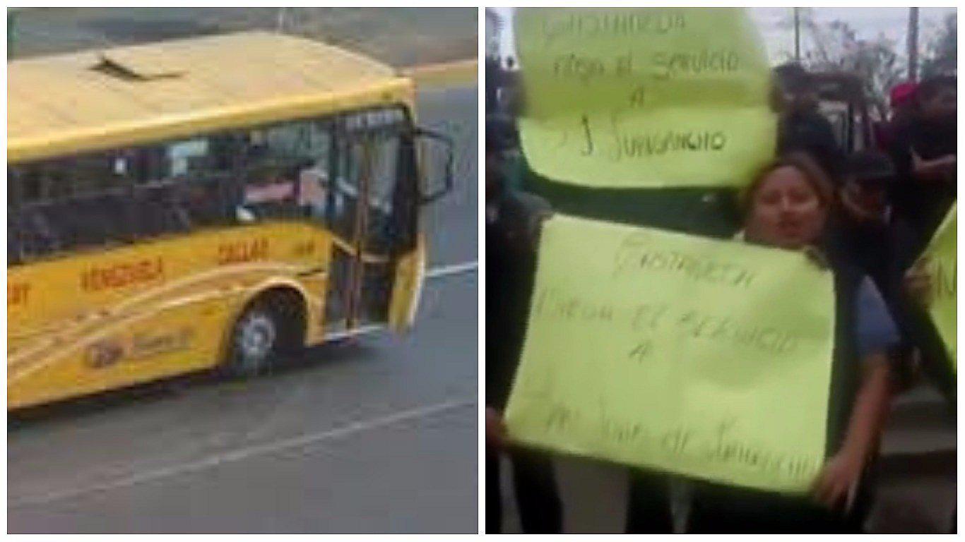 Línea 50: transportistas hacen plantón por cambio de ruta injustificado