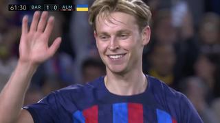 Frenkie de Jong consiguió el segundo gol de rebote para el Barcelona vs. Almería (VIDEO)