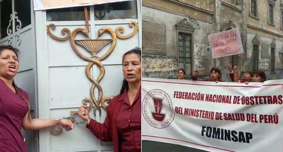 Obstetras Se Encadenaron Frente A La Maternidad De Lima VIDEO