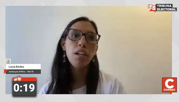 La candidata de Juntos por el Perú subrayó que también propone la libertad de la mujer para decidir sobre su cuerpo; y por lo tanto, el aborto legal seguro y gratuito