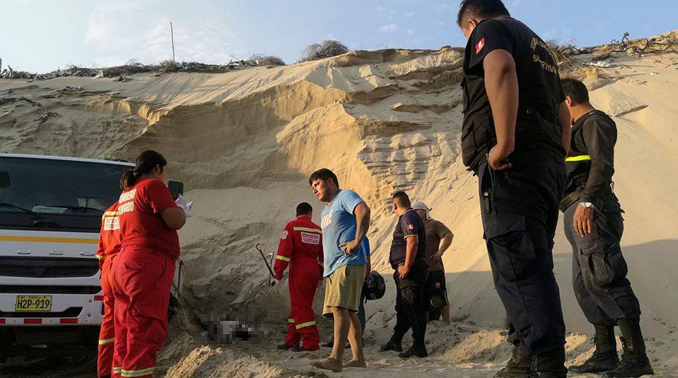 Chimbote: Hombre pierde la vida tras ser sepultado por arena (VIDEO) 
