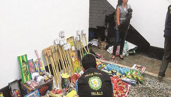 Trujillo: Policía decomisa pirotécnicos 