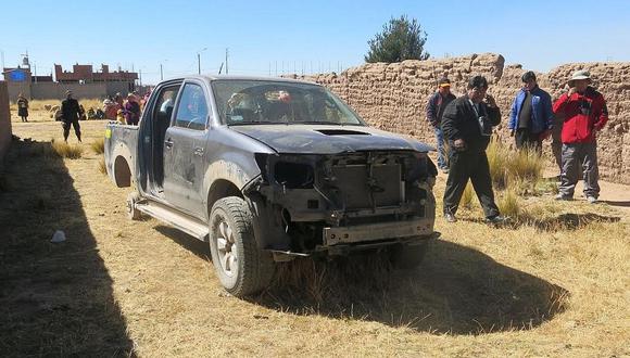 Policiales: Desmantelan camioneta y luego la abandonan en Juliaca