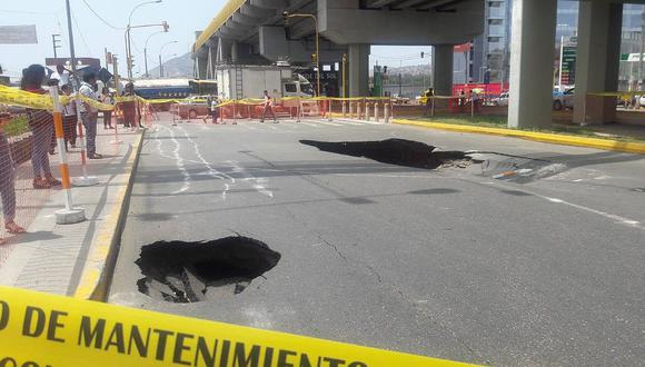 Aparecen enormes forados cerca al Metro de Lima en San Juan de Lurigancho (VIDEO)