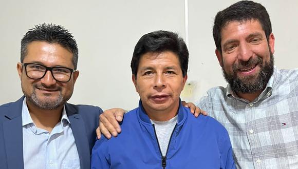 Ronald Atencio junto a Pedro Castillo y Raúl Noblecilla. (Foto: Difusión)