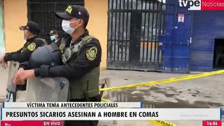 Sicarios persiguen y matan a hombre con antecedentes policiales en Comas