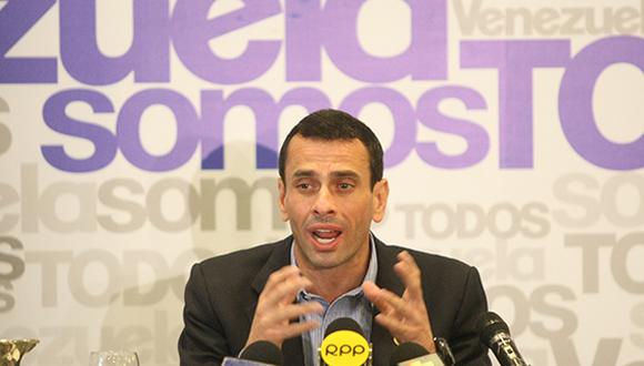 Capriles: Venezuela quiere exportar su modelo fracasado al Perú
