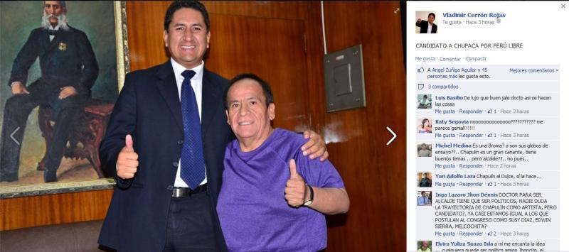 Chapulín el dulce: "mi candidatura es broma de Cerrón"