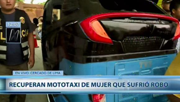 Los Olivos: Policía devuelve mototaxi a mujer que había sufrido robo (VIDEO)