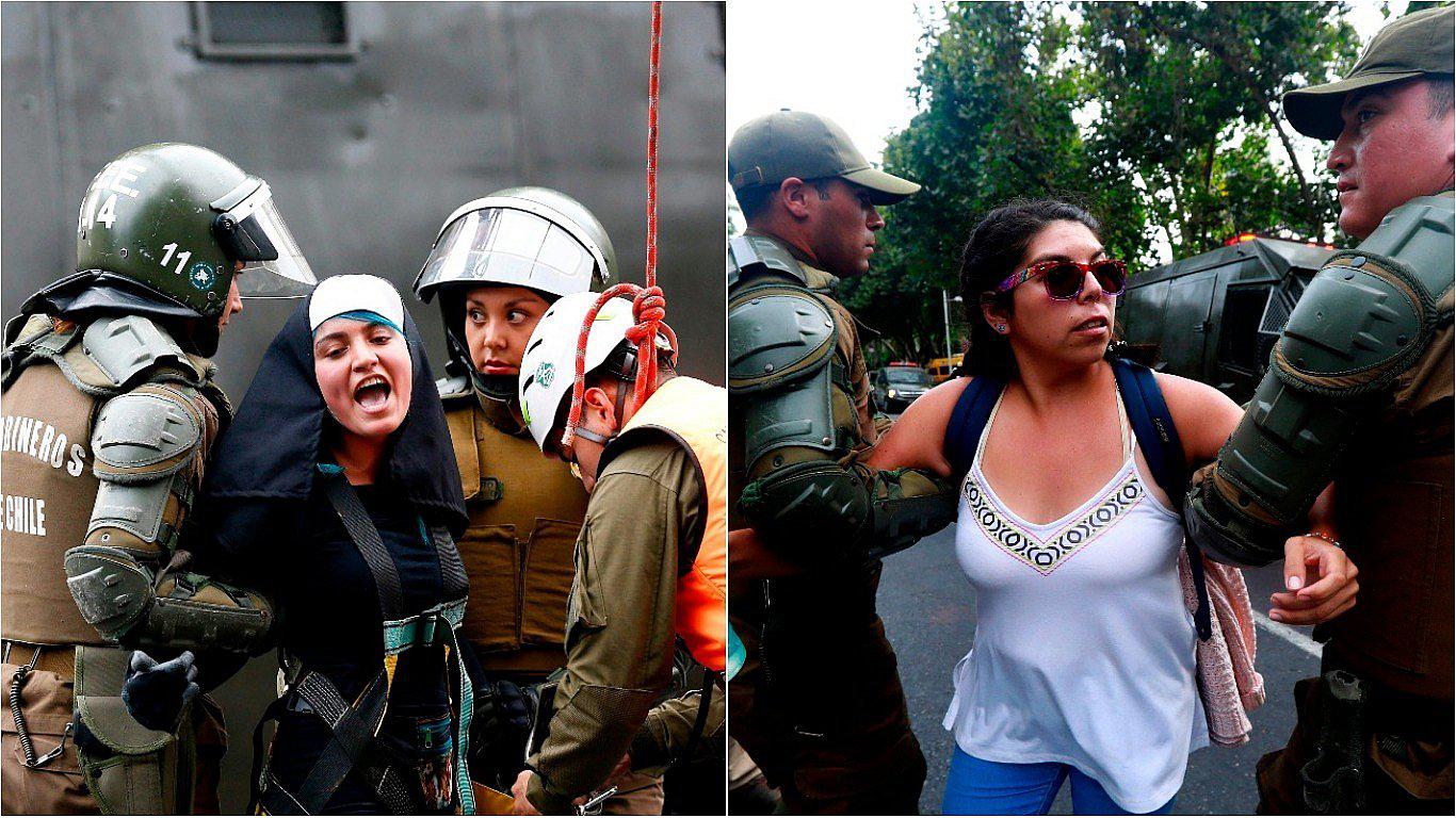 ​Cinco detenidos durante manifestaciones contra la visita del Papa Francisco a Chile (FOTOS)