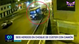 Cercado de Lima: cúster impactó contra rampa de carga y dejó seis heridos en la Av. Universitaria (VIDEO)