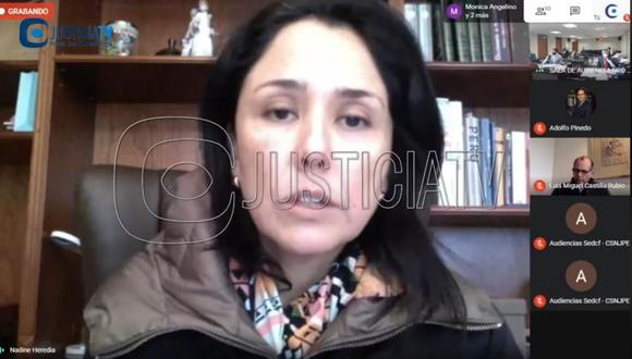 Nadine Heredia pidió viajar a Colombia para realizarse un examen médico. (Justicia TV)