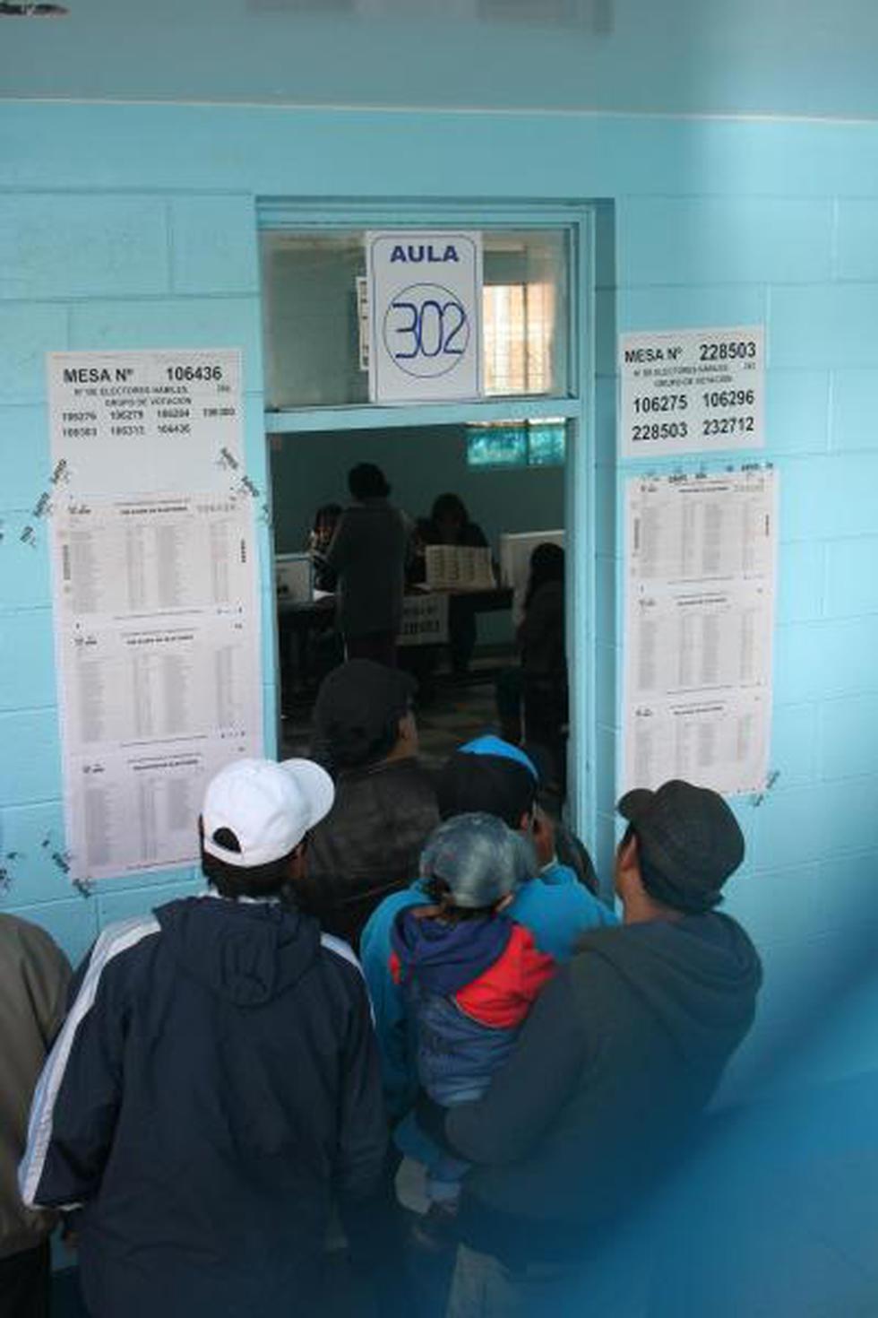Así se realizan las elecciones en La Oroya (FOTOS)