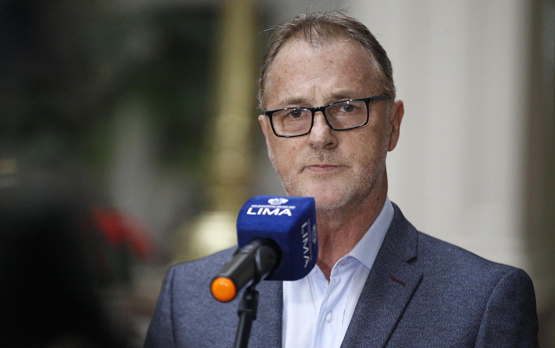 LUNES 25 DE NOVIEMBRE DEL 2019El alcalde de Lima, Jorge Muñoz, se pronunció respecto a los hechos registrados hoy, como consecuencia del paro acatado por conductores informalesFOTOS: RENZO SALAZAR