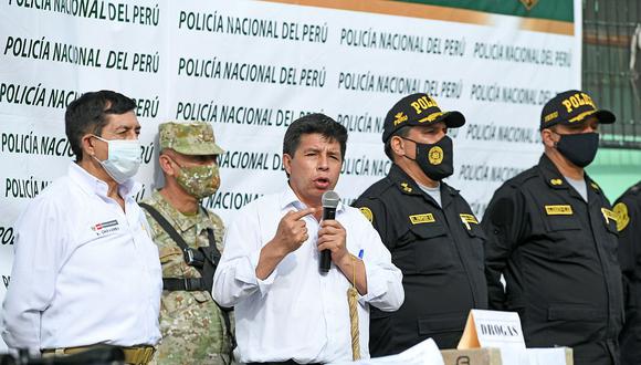 Pedro Castillo respondió ante la prensa este lunes 21 de febrero. (Foto: Presidencia)