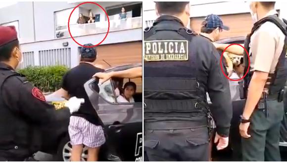 Hombre es detenido por pasear a su perro en Miraflores durante cuarentena. (Foto: Twitter)
