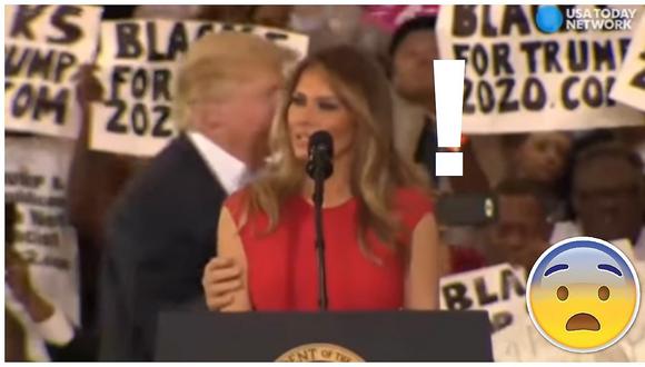 YouTube: Donald Trump le tocó el brazo a Melania y su reacción impactó a usuarios (VIDEO)