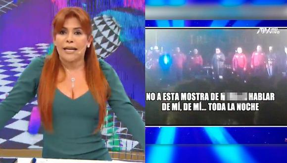 Magaly Medina muestra que Tony Rosado la insultó en uno de sus shows (VIDEO)