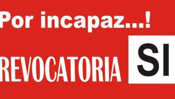 Presentan diseño y slogan de campaña por el Sí a la revocatoria a Susana Villarán