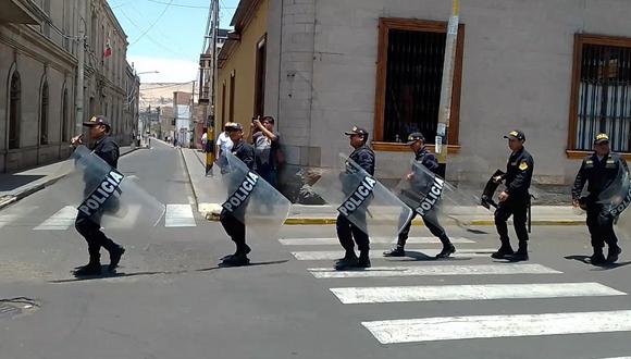 Policías resguardarán la región de Tacna pero se solicitará la intervención del Ejército si se presentan protestas violentas. (Foto: Adrian Apaza)