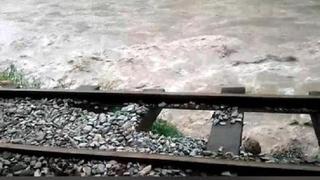 Cusco: río Vilcanota se desborda y afecta vías del tren hacia Machu Picchu (VIDEO)