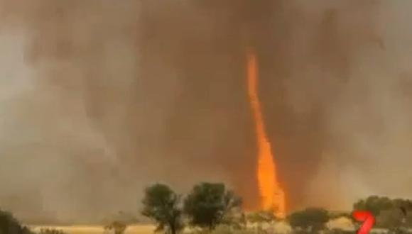 Video: Tornado de fuego asombra en Australia