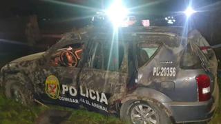 En Arequipa policías que perseguían a contrabandistas acabaron heridos al sufrir volcadura