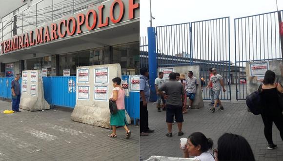 ​Terminal Marco Polo continúa operando a pesar de clausura temporal (VIDEOS Y FOTOS)