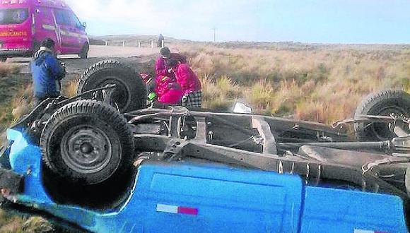 Seis heridos dejan dos accidentes de tránsito en las vías de Puno