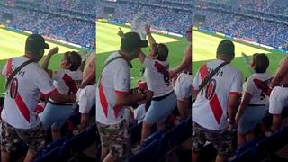 Perú vs. Nueva Zelanda: Señora se roba el show en la tribuna bailando al ritmo del ‘Chim Pum Callao’ (VIDEO)