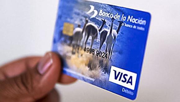Tarjeta de débito del Banco de la Nación. (Foto: Andina)