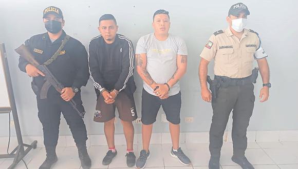 Los policías de Perú y Ecuador realizaron un operativo conjunto que terminó con la captura de dos sospechosos quienes habrían arrebatado dinero a cuatro colombianos.