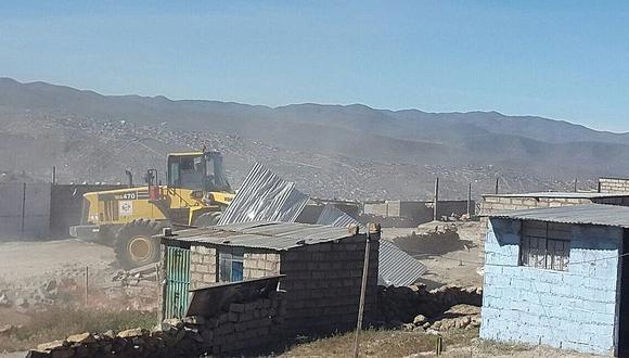 Procuraduría destruye centenar de casas rústicas en Mariano Melgar
