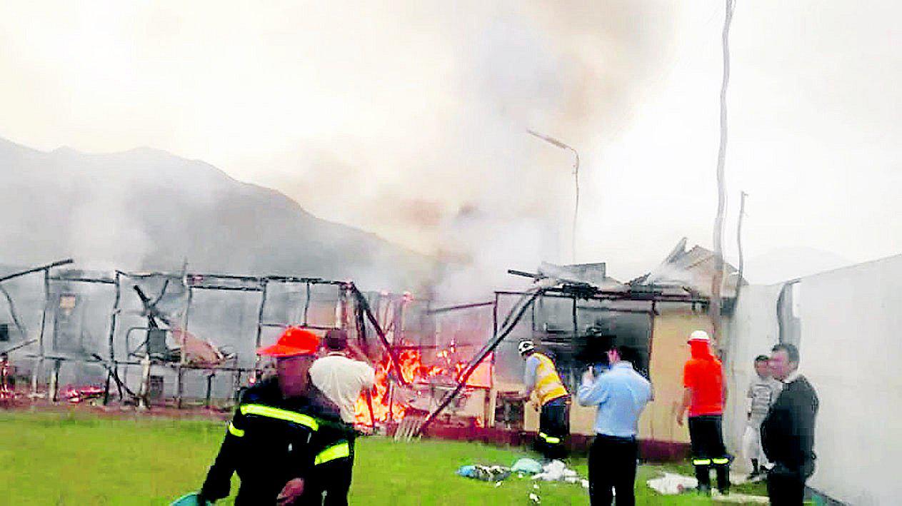 Incendio cerca a centro de salud genera alarma en San Jacinto