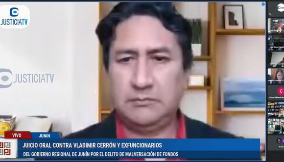 Vladimir Cerrón afrontó un juicio por malversación de fondos. (Foto: Justicia TV)