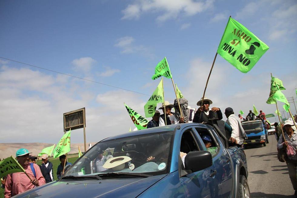 Inician protestas contra proyecto Tía María en el Valle del Tambo (VIDEOS Y FOTOS)