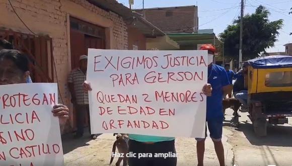 Familiares, amigos y vecinos piden justicia por muerte de joven de Catacaos