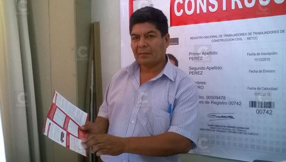 Más de 2,780 obreros obtienen su carné de trabajo en la región Tacna