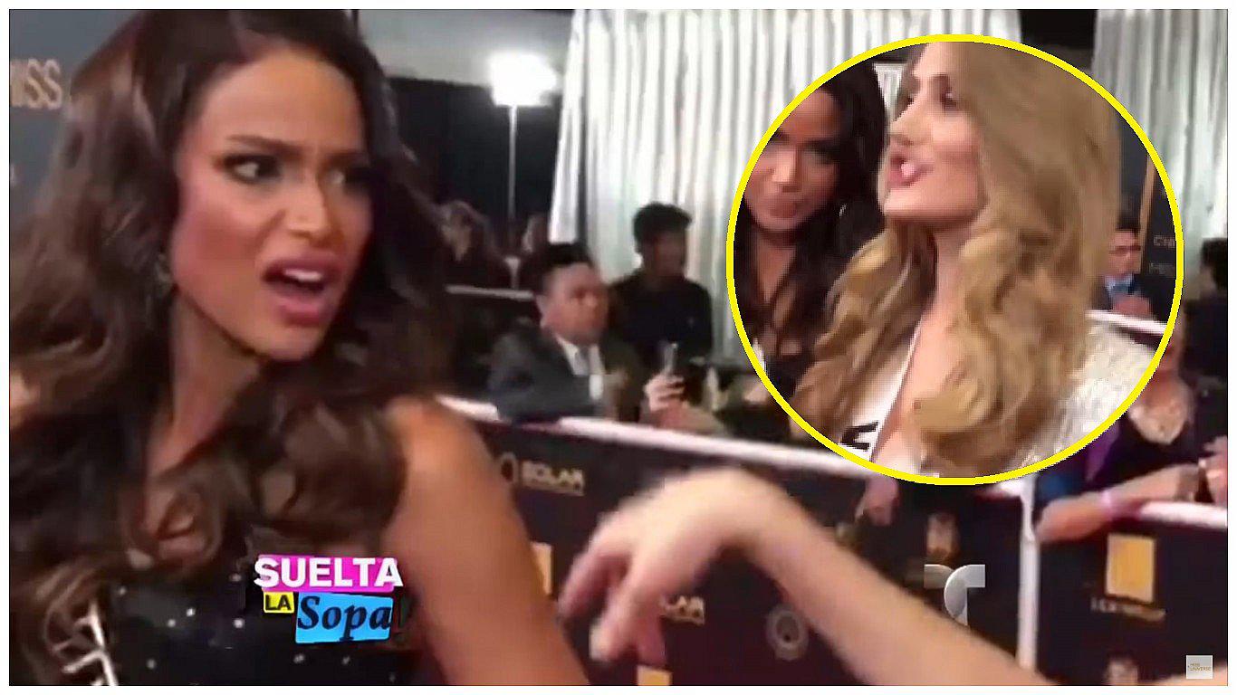 Miss Venezuela: el tremendo pellizco que le propinó a Miss Colombia (VIDEO)